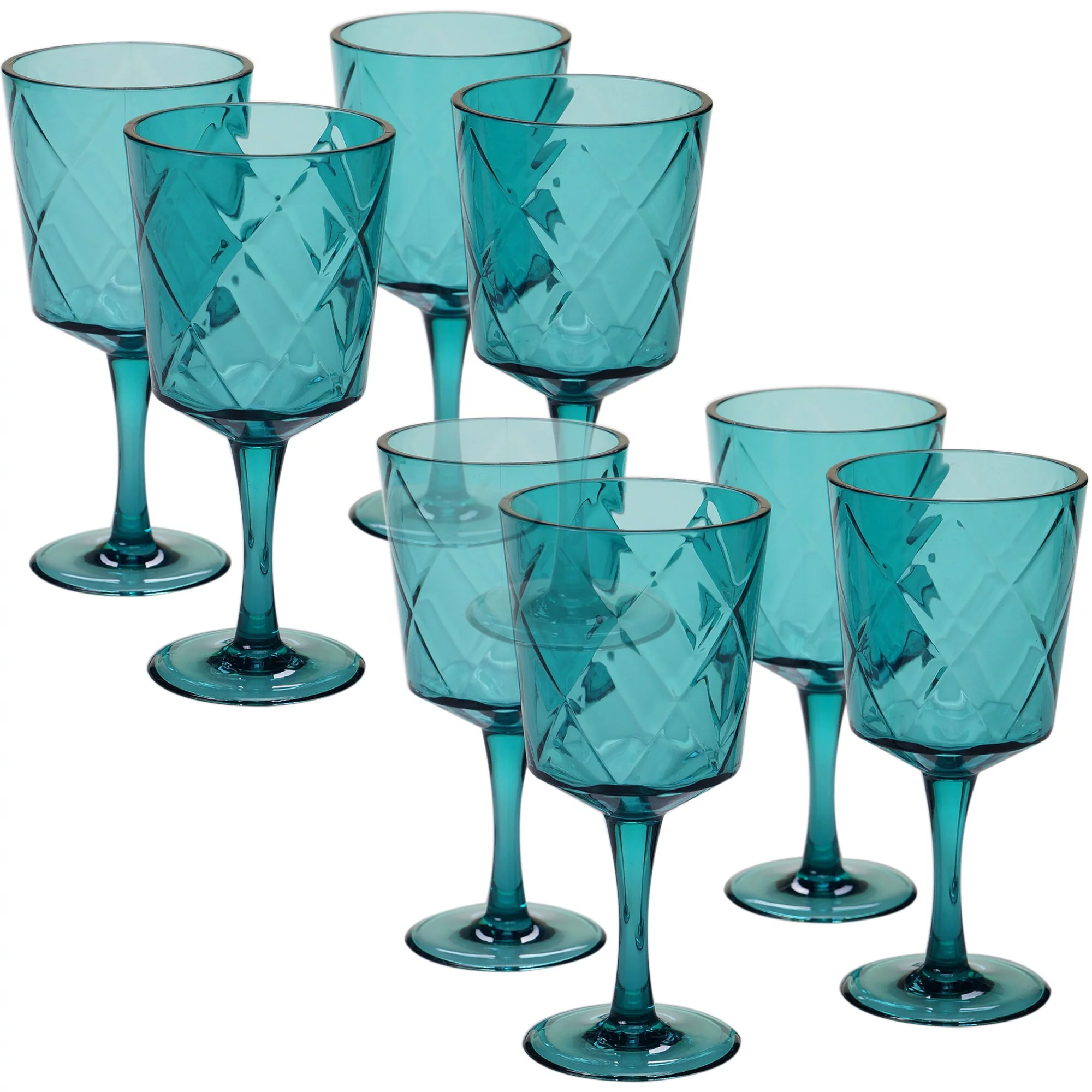 Teal Set/8 All Purpose Goblet 13 oz. (155 Grams)
