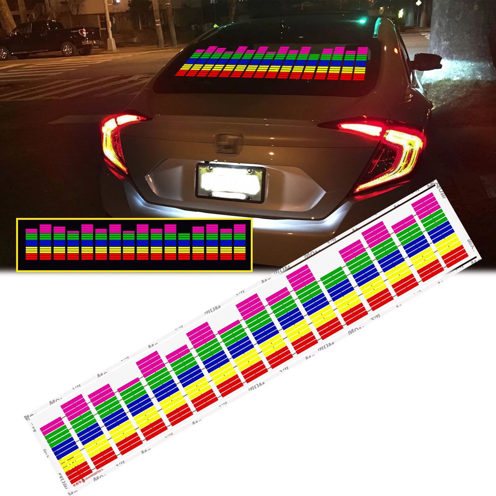 Xotic Tech Multi Color Auto Sound Music Beat Activated Car Stickers Equalizer Glow LED Light Audio Voice Rhythm Lamp 27.63