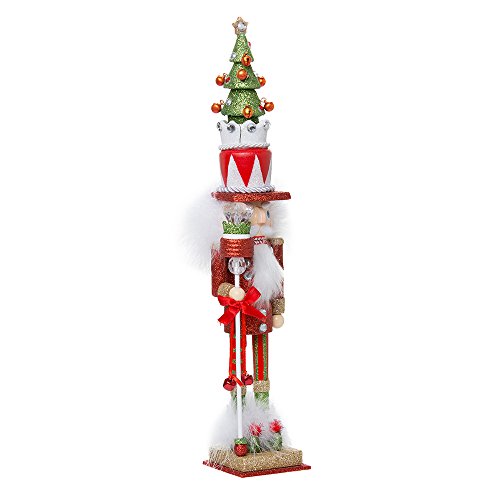 Kurt Adler Hollywood Tree Hat Nutcracker, 15-Inch, Red and Green