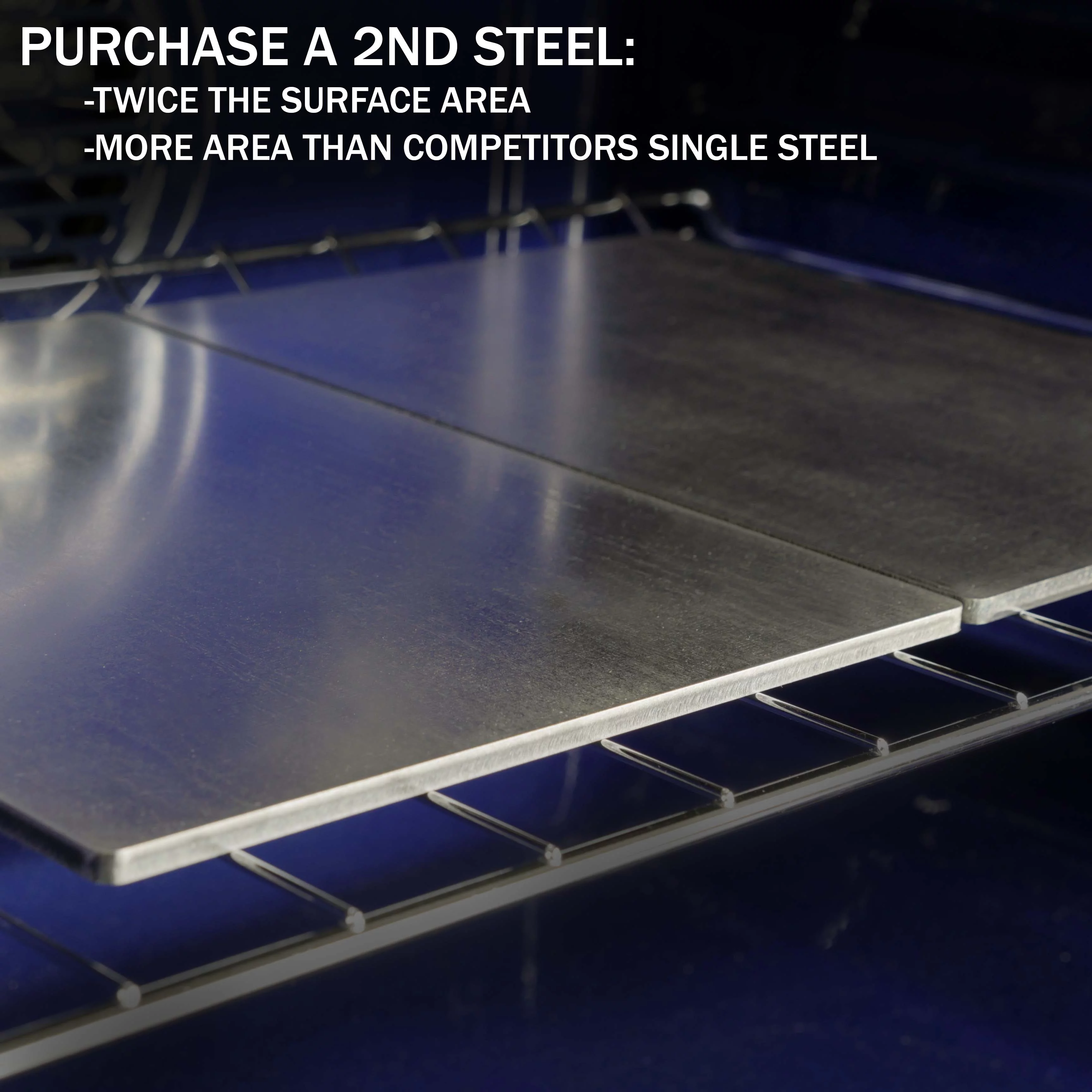 Modular Baking Steel Pizza Stone for Oven and Grill - A Design Offering Easier Cleaning, Handling and Storage, Consistent Cooking Temperatures, Expansions with a Second Steel, and is Made in the USA