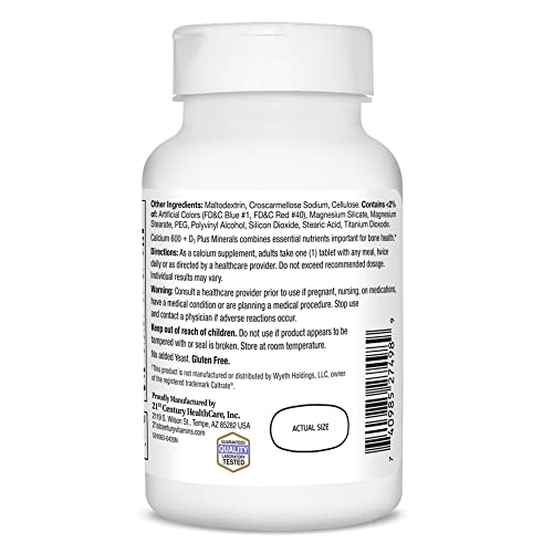 21st Century Calcium Citrate + D3 Petites Coated Tablets 200 ea