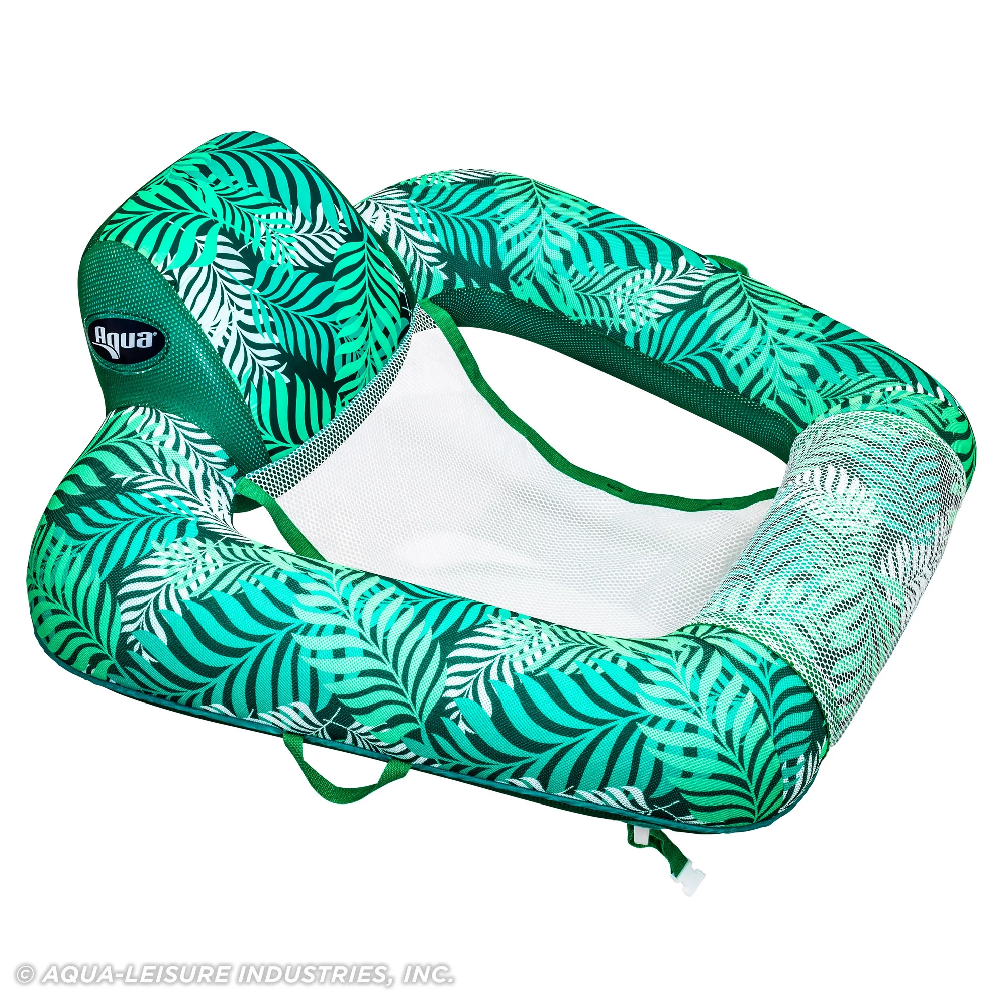 Aqua Zero Gravity Inflatable Swimming Pool Chair Float, Teal Fern Green