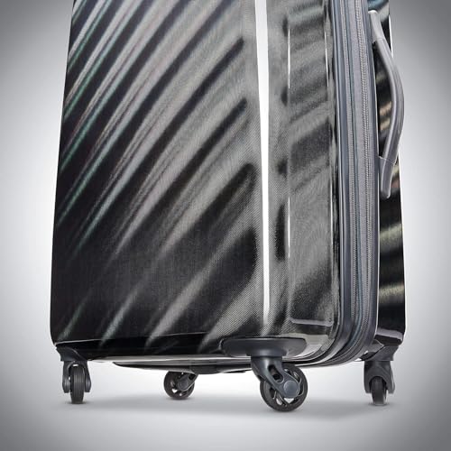American Tourister Moonlight Hardside Expandable Luggage with Spinner Wheels, Blue Terazzo, 2-Piece Set (20/28)