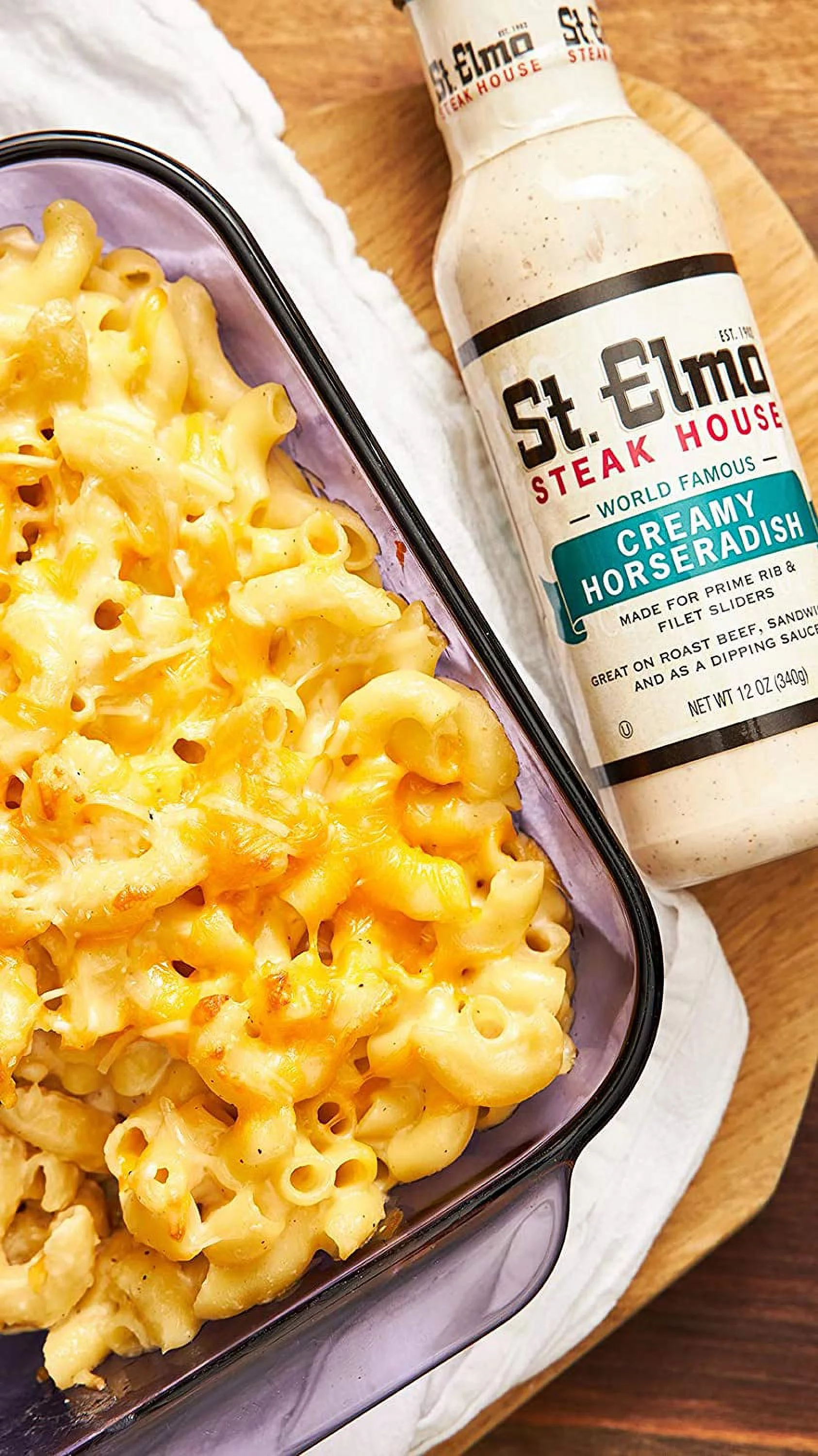 St. Elmo Steak House World Famous Creamy Horseradish, Great with Steaks, 2-Pack 12 oz. Bottles