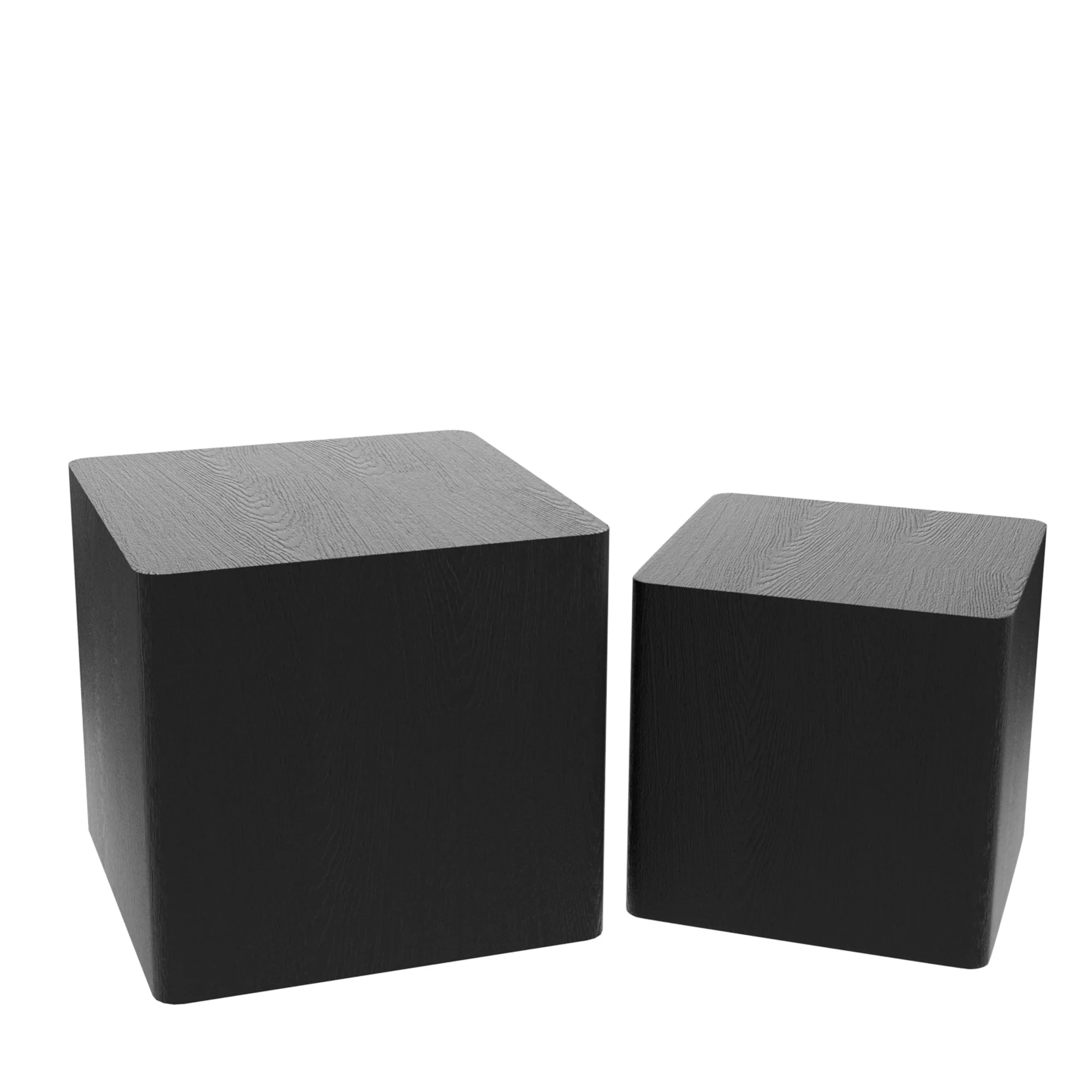 Black MDF Nesting Tables - Set of 2 - Elevate Your Decor