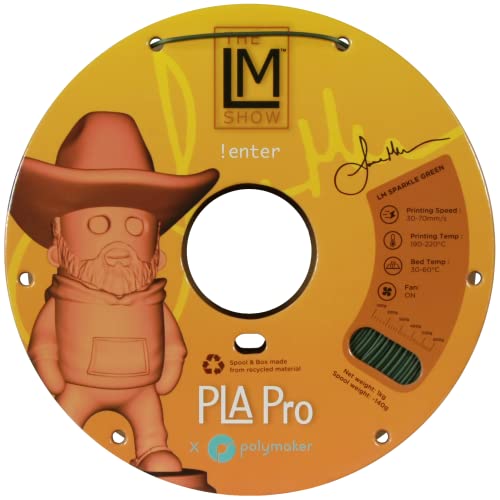 Polymaker PLA PRO Filament 1.75mm 1kg, Tough & High Rigidity White 3D Printing Filament, PolyLite PLA PRO 3D Printer Filament 1.75mm, Print with Most 3D Printers