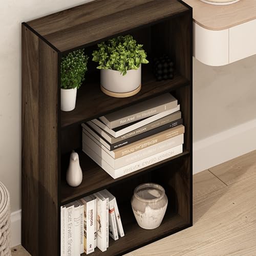 Furinno Pasir 3-Tier Open Shelf Bookcase, Americano