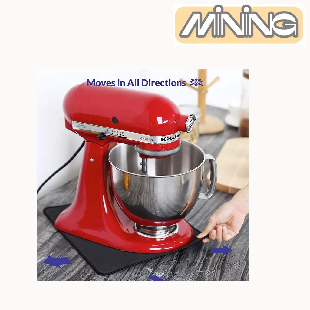 4 Pack Mixer Mover for Stand Mixer, Ninja Cooker, Coffee Maker - Sliding Appliance Mats for Moving Small Kitchen Countertop Organizer Accessories, Non-Slip Rolling Tray