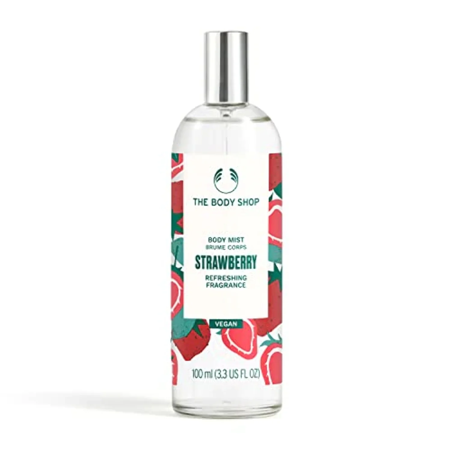 The Body Shop Strawberry Body Mist – Refreshes and Cools with a Sweet Fruity Scent – Vegan – 3.3 oz
