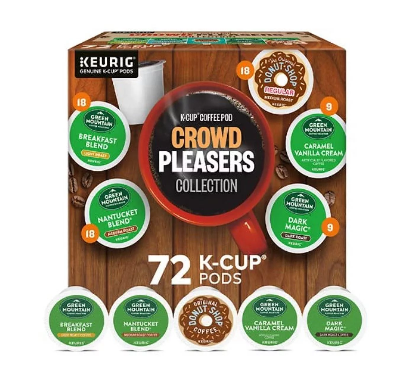 Keurig Crowd Pleasers K-Cup Pod Coffee Variety Pack (72 Count)