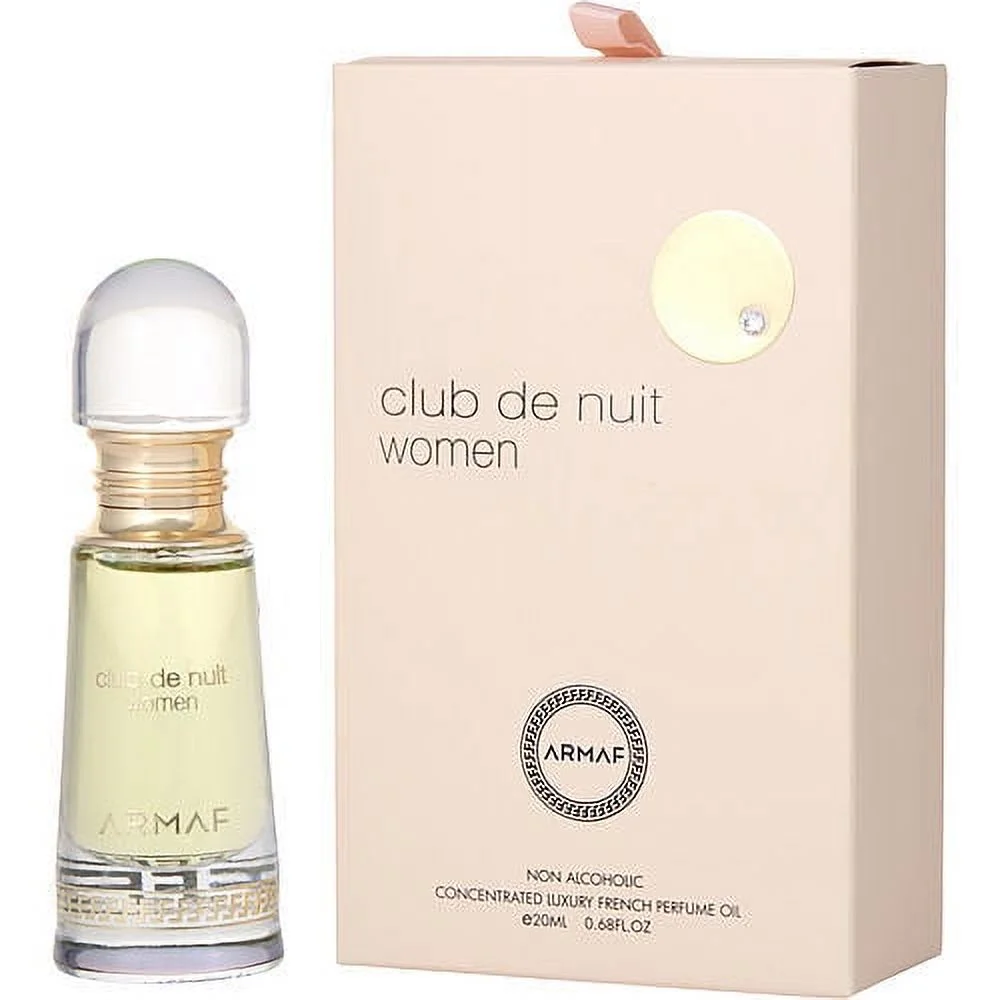 Armaf Club de Nuit Perfume Oil for Women - 0.67 oz - Irresistible Blend of Bergamot, Geranium, Grapefruit, Peach, Jasmine