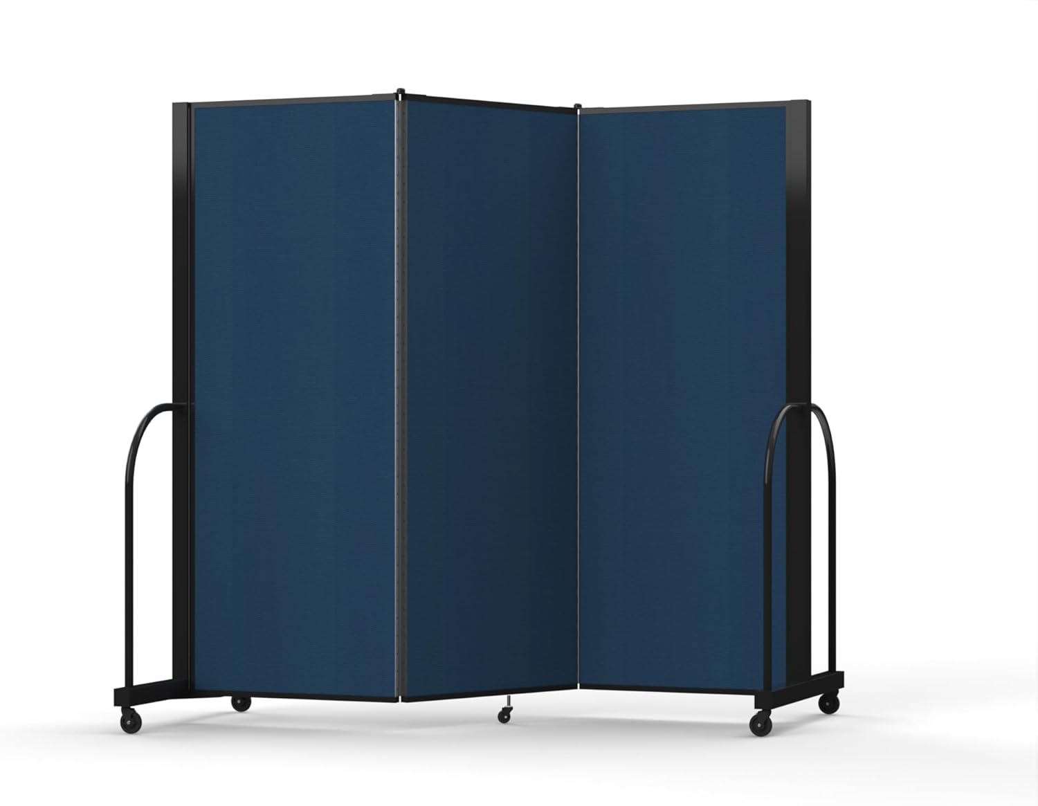 Standard Room Divider with Metal Frame, Folding Portable Partition Privacy Walls for Schools and Offices 7'6