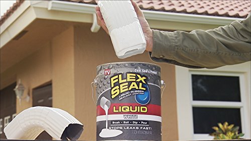 Flex Seal Liquid, 32 oz, White, Liquid Rubber Coating Sealant, Waterproof, Flexible, Breathable, and UV Resistant, Roof Repair, Basements, RV, Campers, Trailers, Marine, EPDM, Masonry
