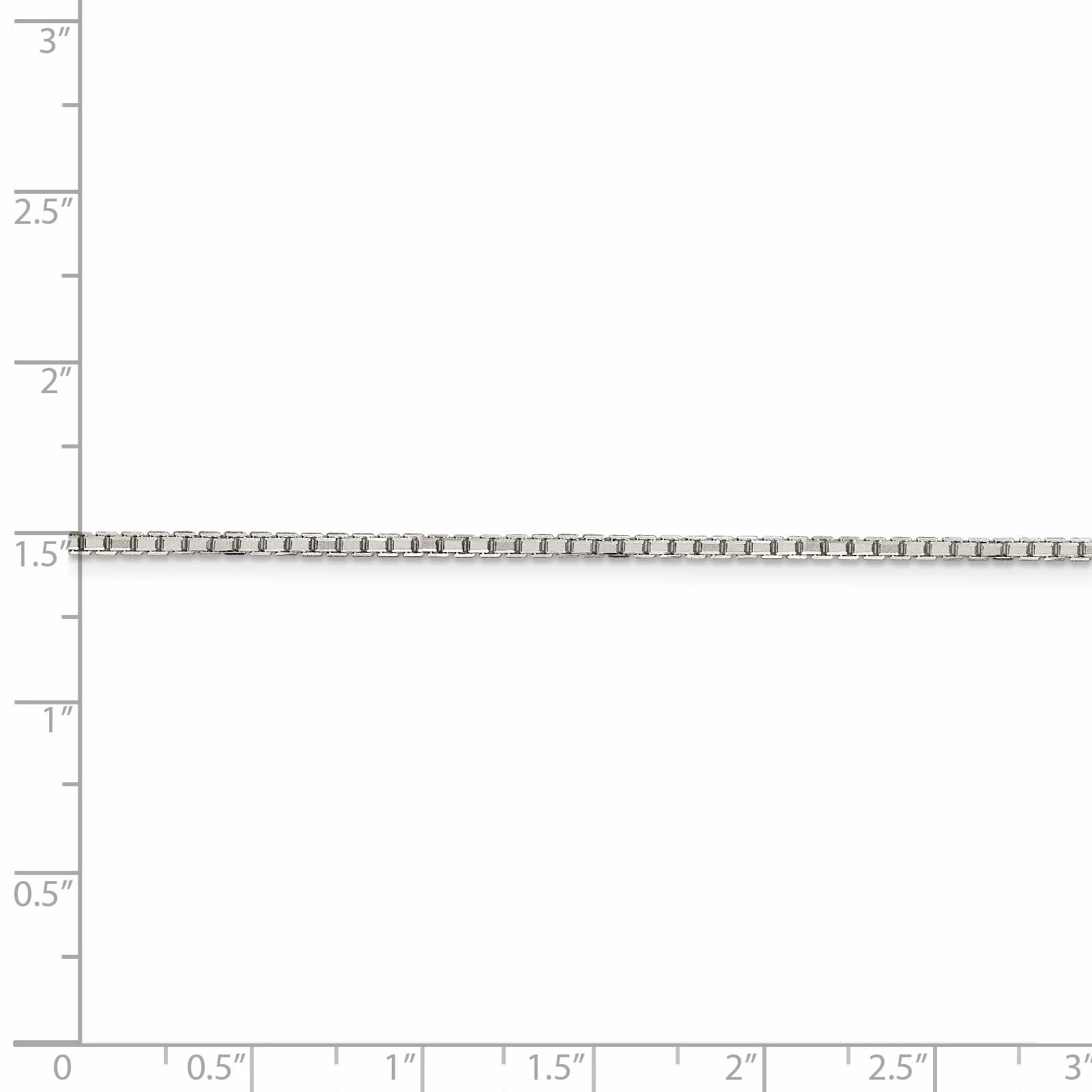 Primal Silver Sterling Silver 1.7mm Diamond-cut Box Chain