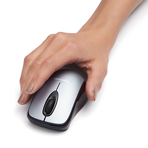 Amazon Basics 2.4 Ghz Wireless Optical Computer Mouse with USB Nano Receiver, Black