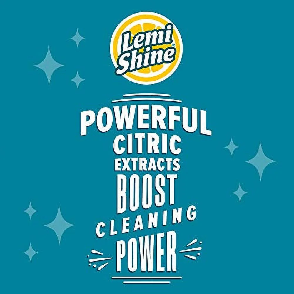 Lemi Shine Natural Dishwasher Liquid Rinse Agent, 8.45 Ounce, 3 Count