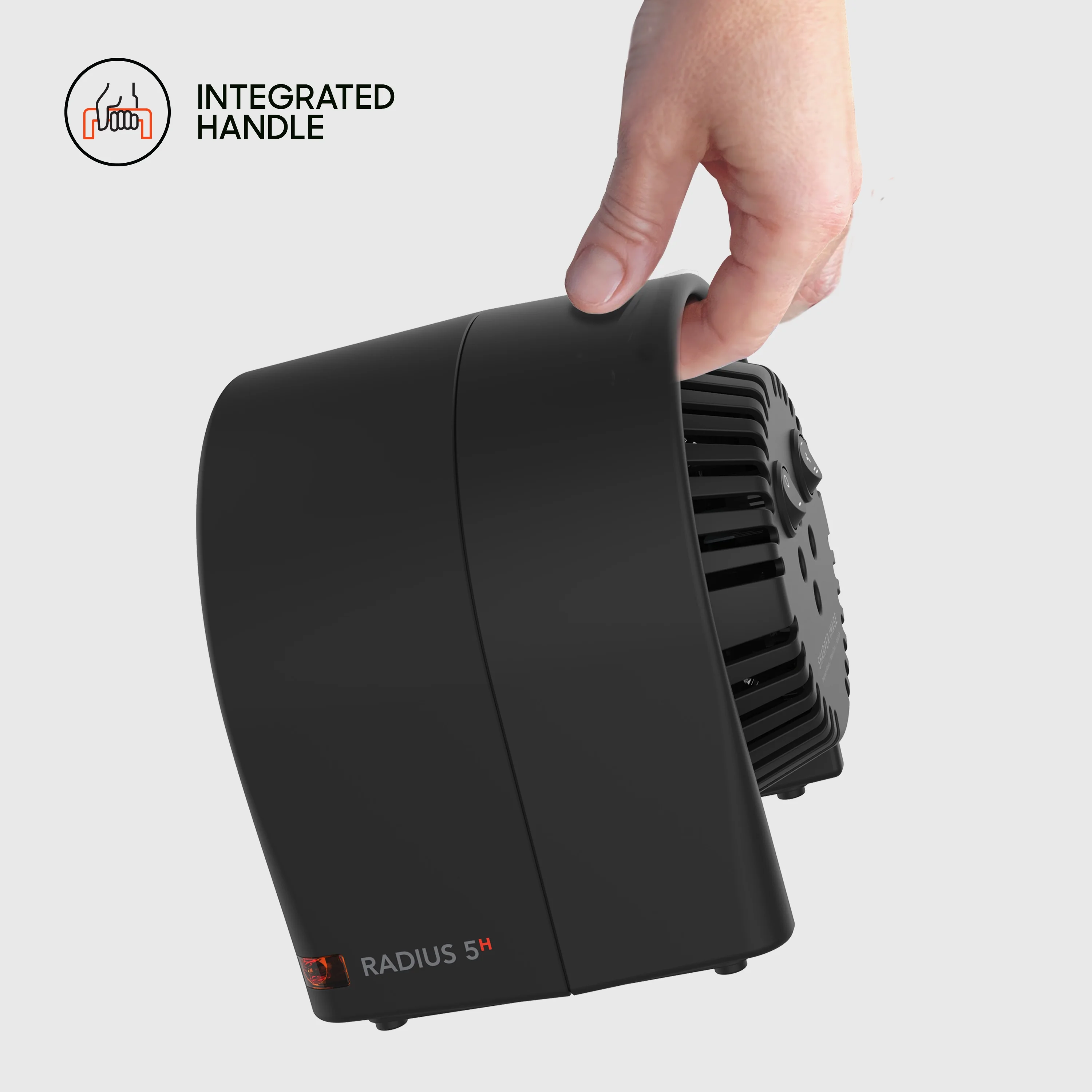 Sharper Image Radius 5 Personal Space Heater, Black (New)