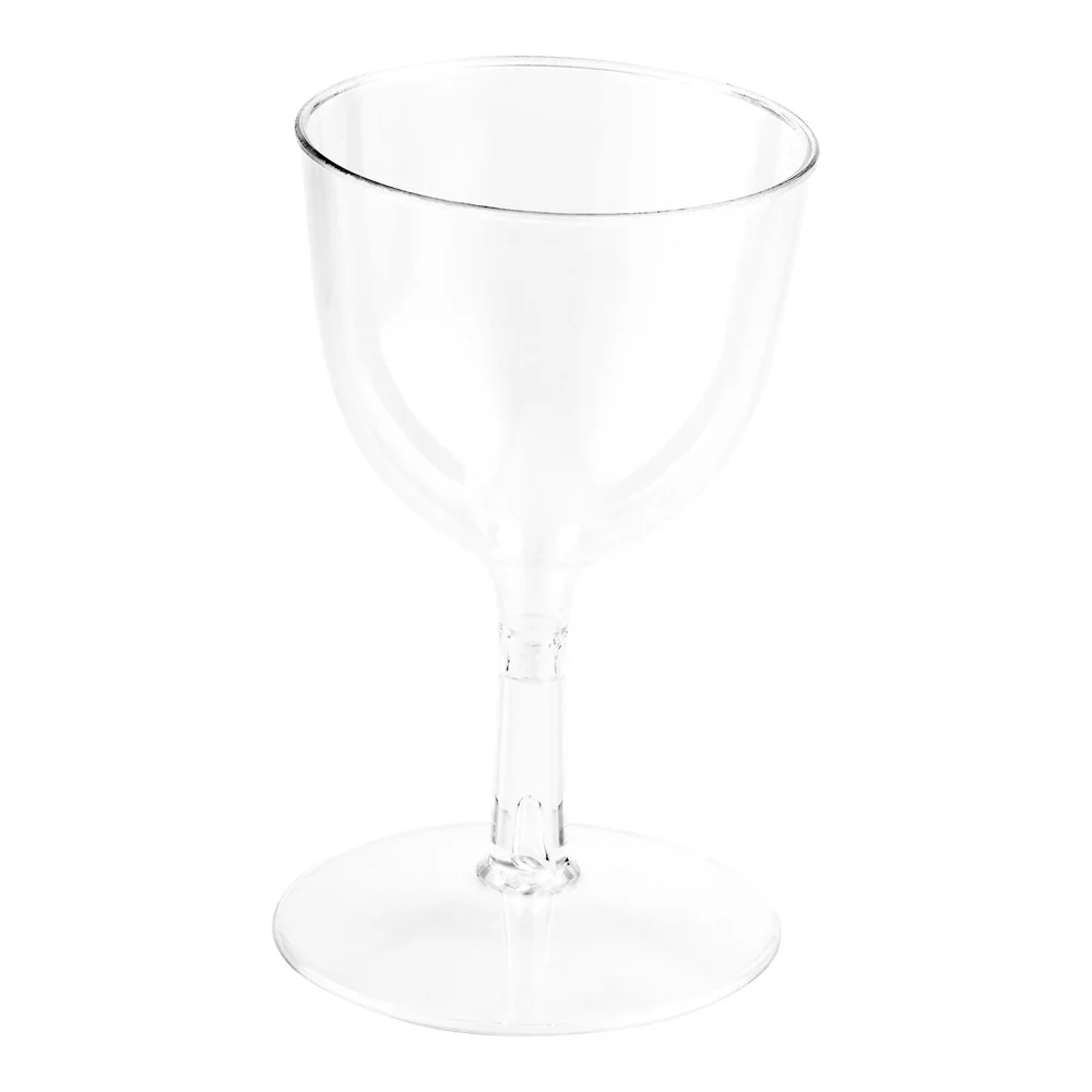 2 oz Round Clear Plastic Mini Wine Goblet - 2