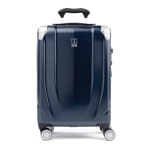 Travelpro Pathways 3 Hardside Expandable Luggage, 8 Spinner Wheels, Lightweight Hard Shell Suitcase, Carry On 21 Inch, Black Knight