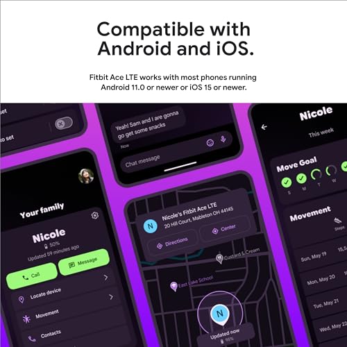 Fitbit Google Ace LTE - Kids Smartwatch with Call, Message, GPS, and Activity-Based Games, Ace Pass data plan required - Mild - Strange Arcade
