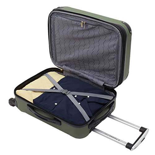 Travelers Club Chicago Hardside Expandable Spinner Luggage, Teal, 20