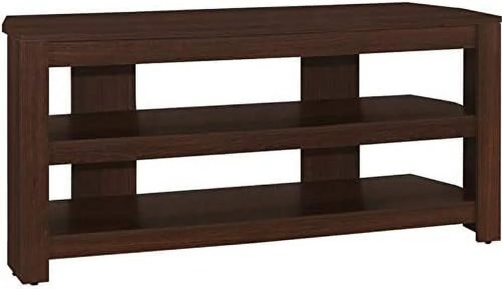 TJBOLIFE 42" Contemporary Wooden Open Corner TV Stand Console in Cherry