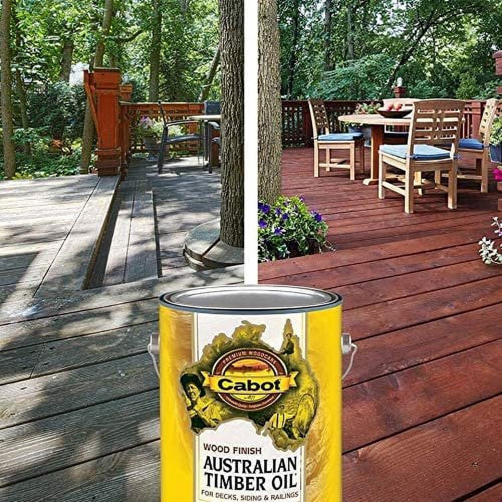 Cabot 140.0003458.007 Australian Timber Oil Stain, 1 Gallon, Honey Teak