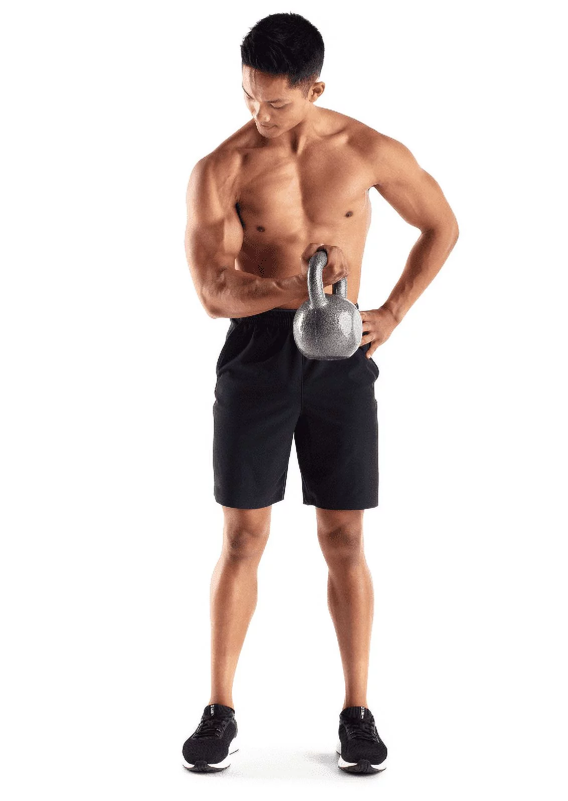 Weider, 50lb Cast Iron Hammertone Finish Kettlebell, Single