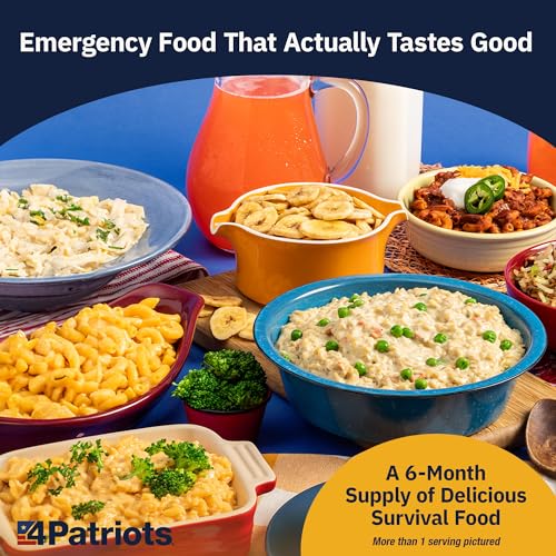 4Patriots 2-Week Survival Food Kit: Emergency Food Supply Designed to Last 25 Years, 84 Servings