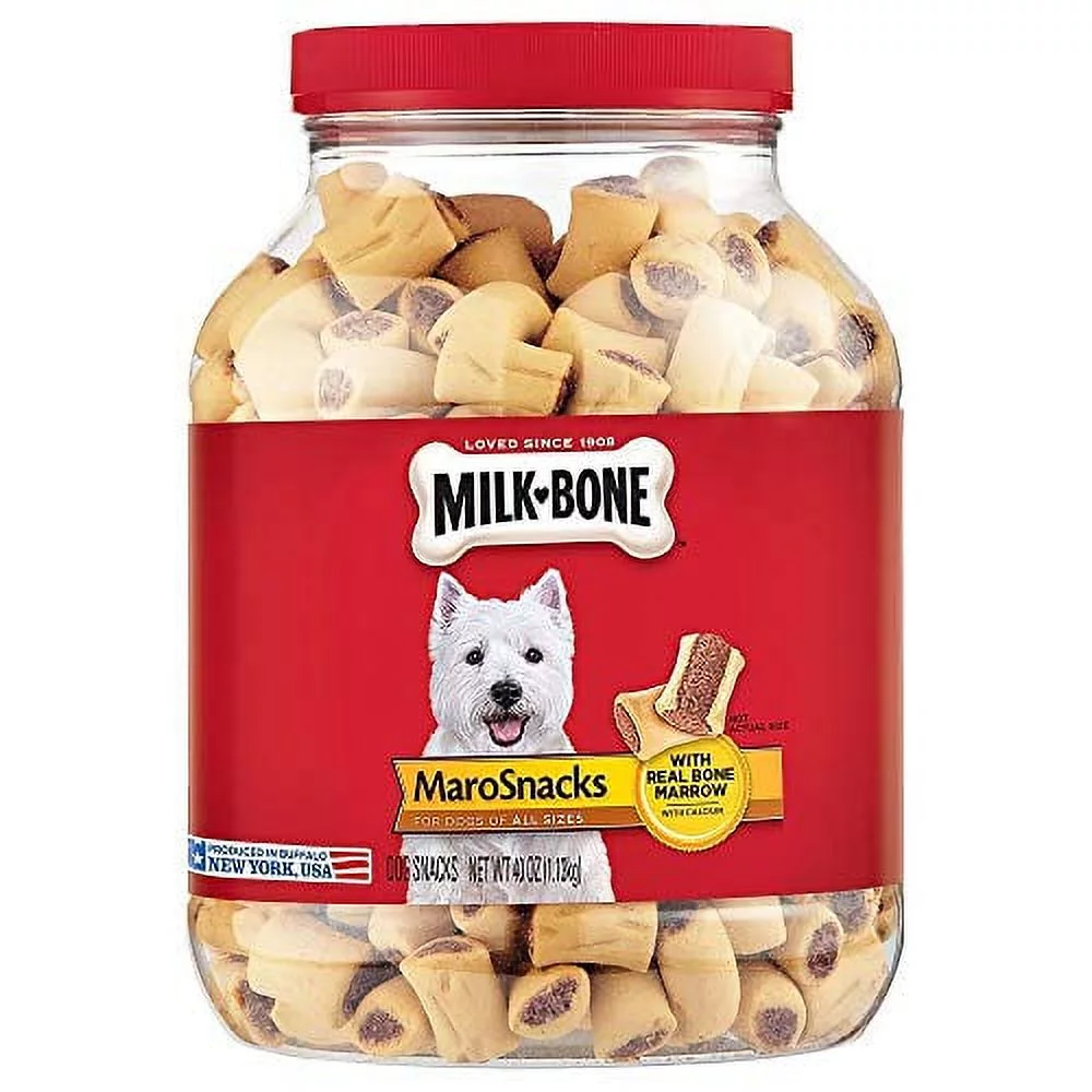 Milk-Bone MaroSnacks Dog Treats, Beef, 40 Ounce (Pack of 2) All Size Dogs Beef 40 Ounce (Pack of 2)