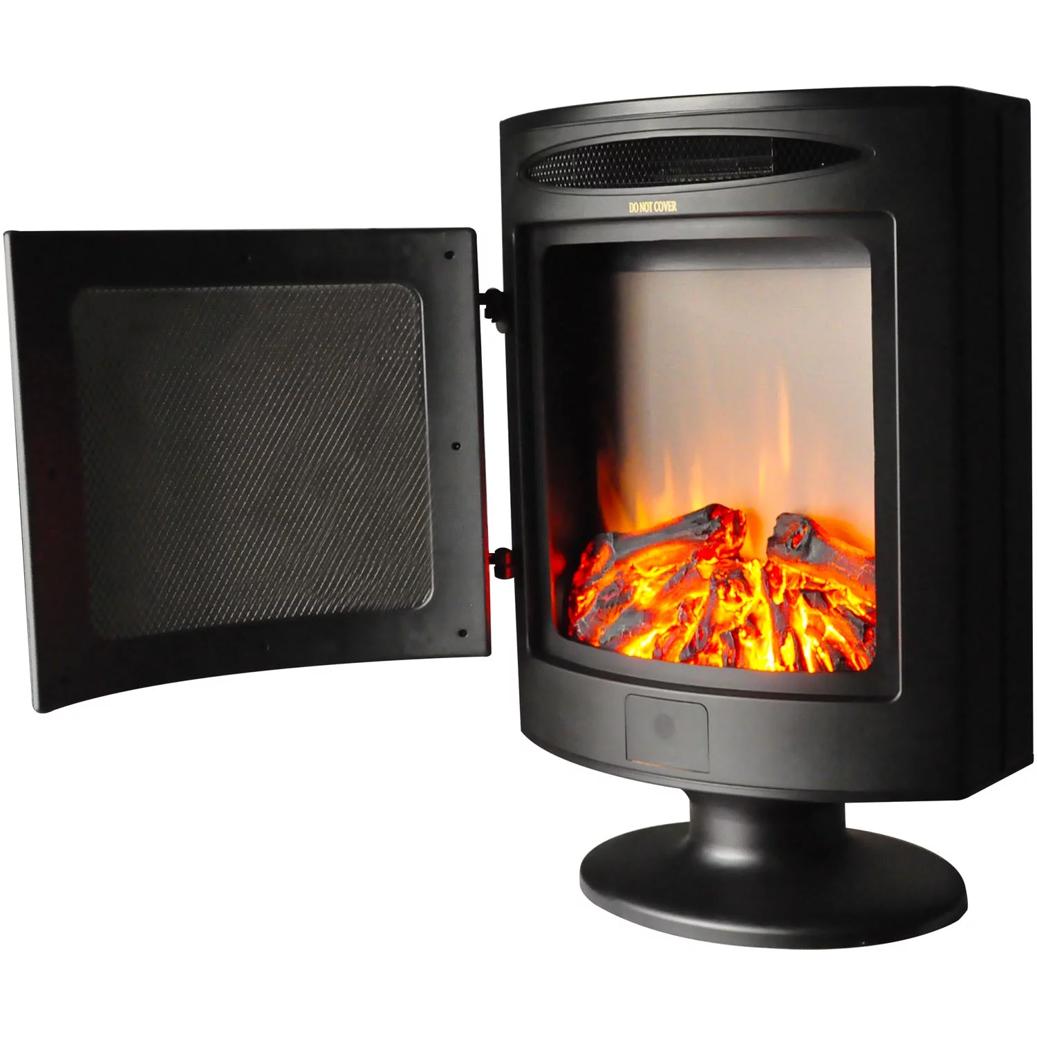 Cambridge 1500W Freestanding Electric Fireplace Heater in Black with Log Display