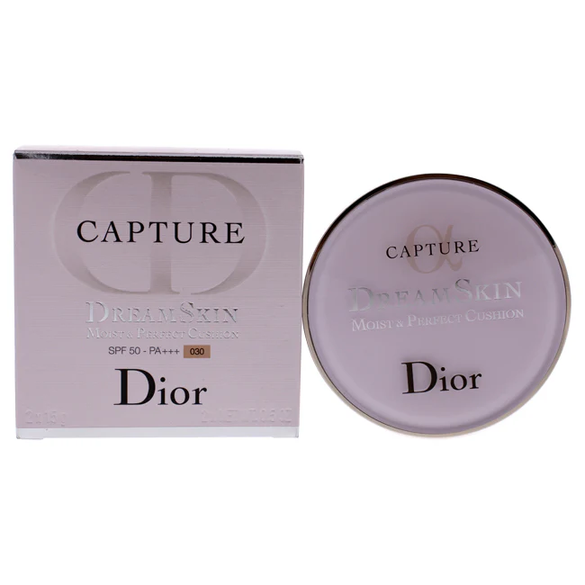Christian Dior Capture Dreamskin Moist and Perfect Cushion SPF 50 - 030 Medium Beige by Christian Dior for Women - 2 x 0.5 oz Foundation
