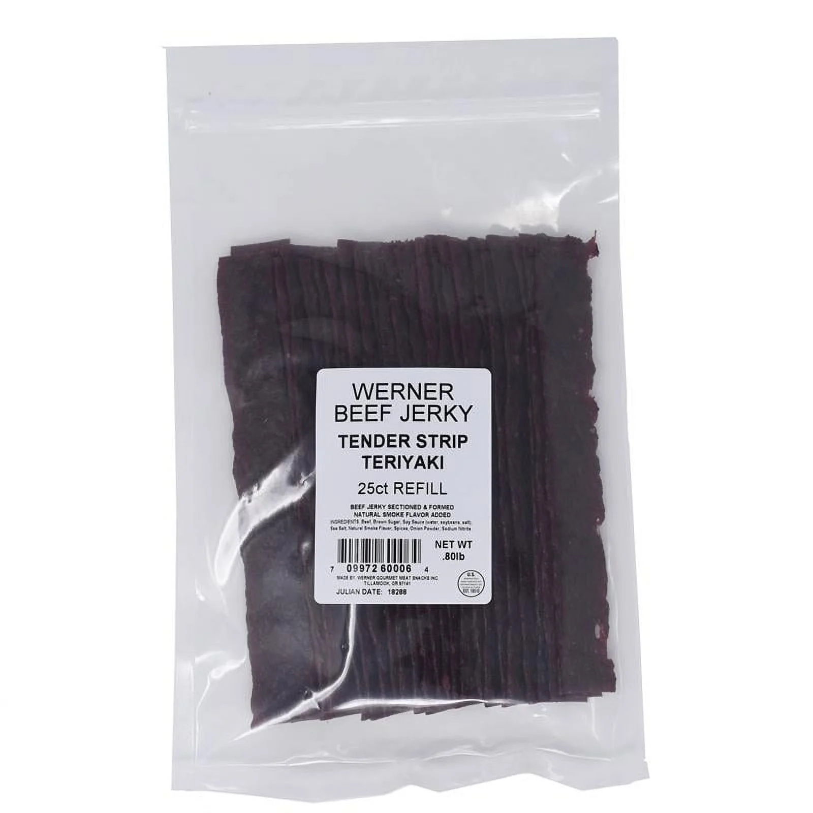 Werner Tender Strip Beef Jerky Teriyaki Refill