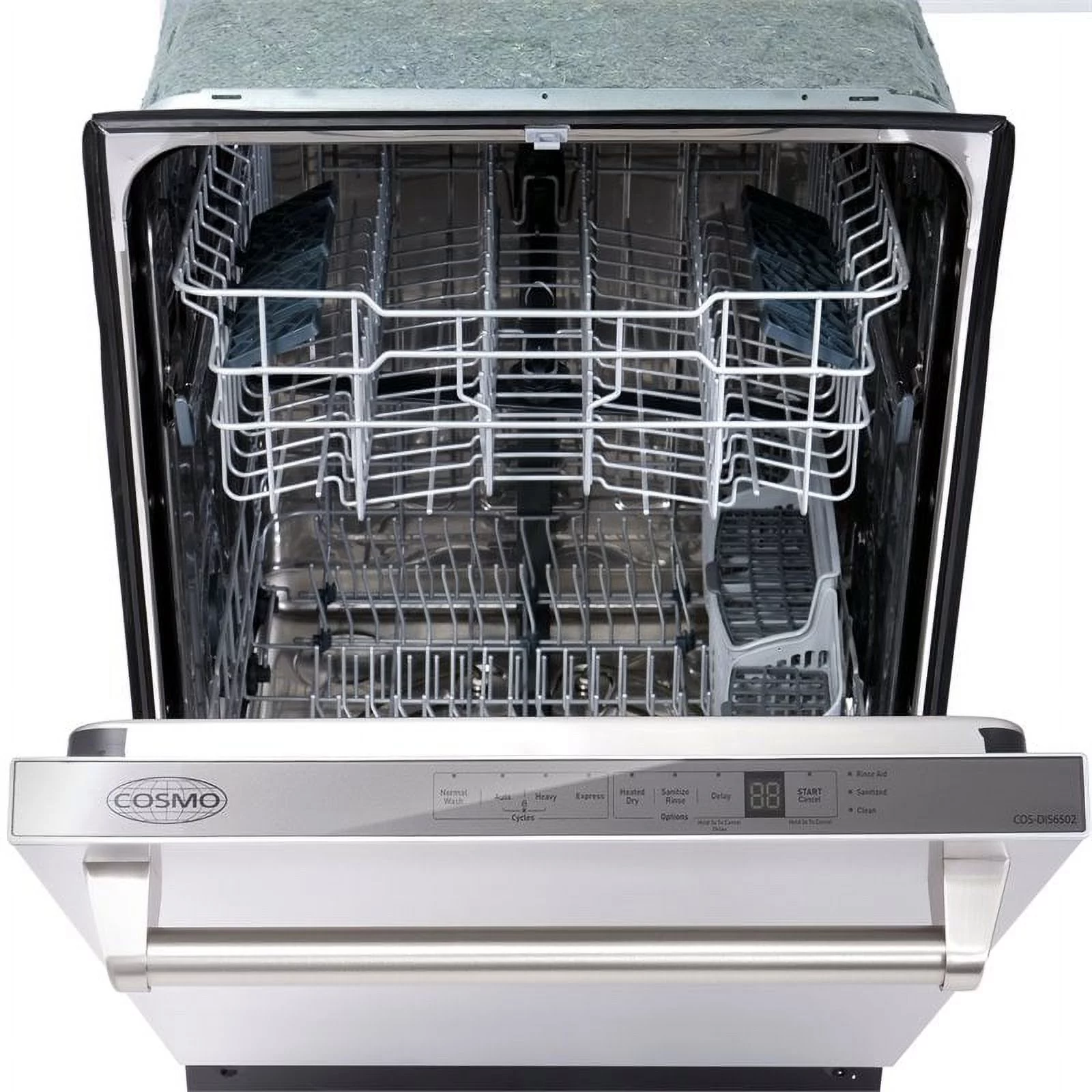 Cosmo COS-DIS6502 24 in. Stainless Steel Top Control Tall Built-In Dishwasher