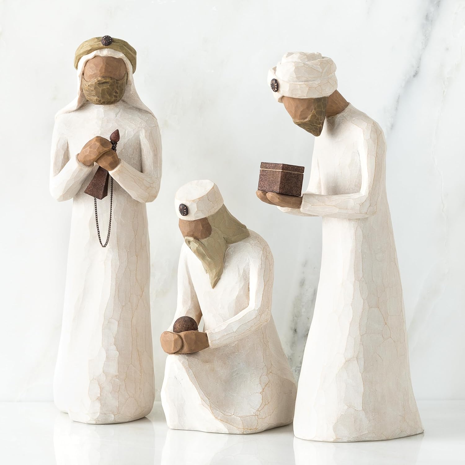 Willow Tree Nativity Starter Figures plus Three Wisemen, sculpted hand-painted 9-Piece Set