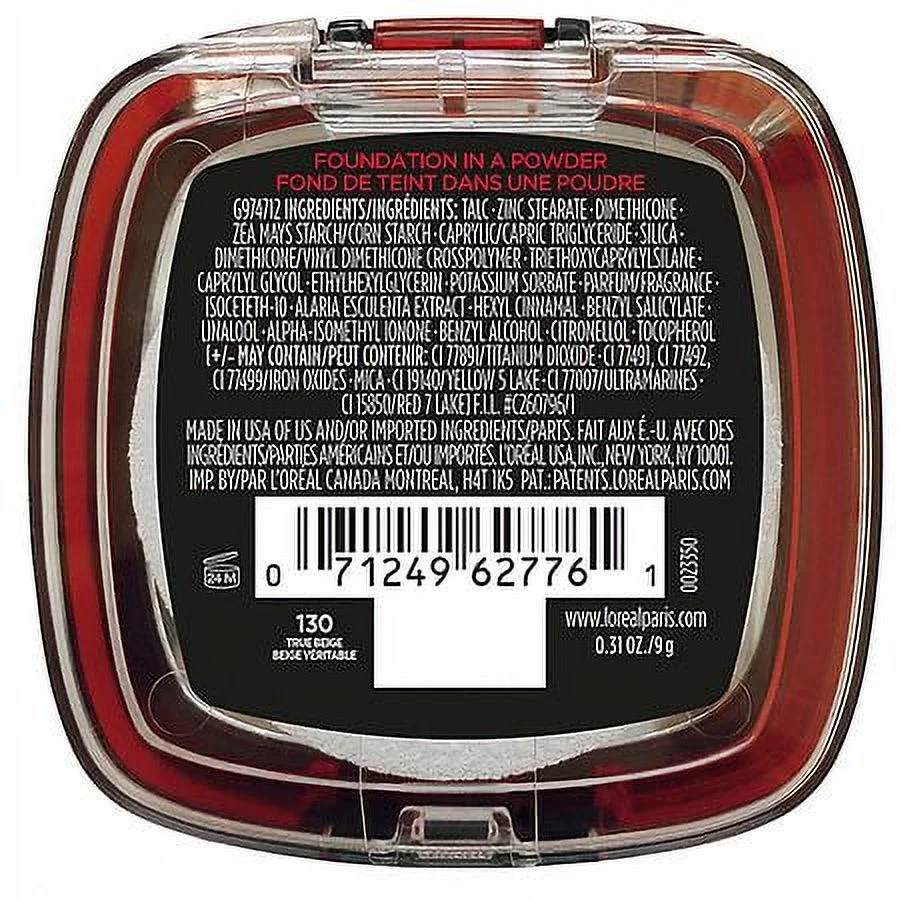 L'Oreal Paris Infallible Up to 24 Hour Fresh Wear Foundation in a Powder, True Beige 0.31oz Pack of 2