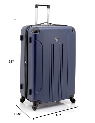 Travelers Club Chicago Hardside Expandable Spinner Luggage, Teal, 20