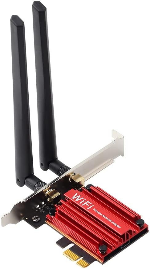 PCE-AXE3000 WiFi 6E PCI-E Gaming Card Tri-Band AX210 Desktop BT5.2 Wireless Adapter 5400Mbps WiFi 802.11AX 160MHZ AX210NGW PCIe Network Card Support PC Windows 10/11