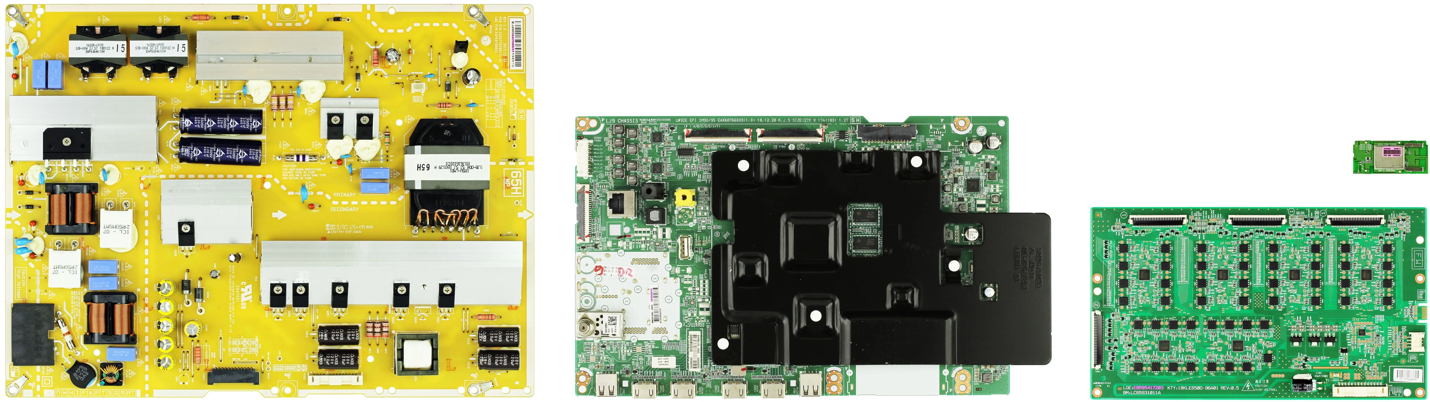 LG 65SM9500PUA.AUSYLJR Complete LED TV Repair Parts Kit