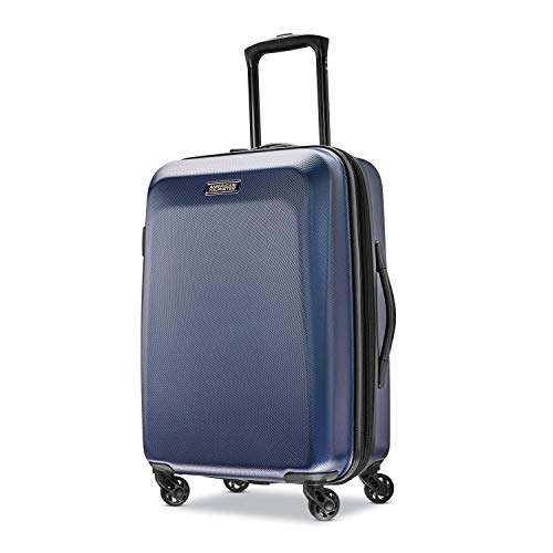 American Tourister Moonlight Hardside Expandable Luggage with Spinner Wheels, Blue Terazzo, 2-Piece Set (20/28)