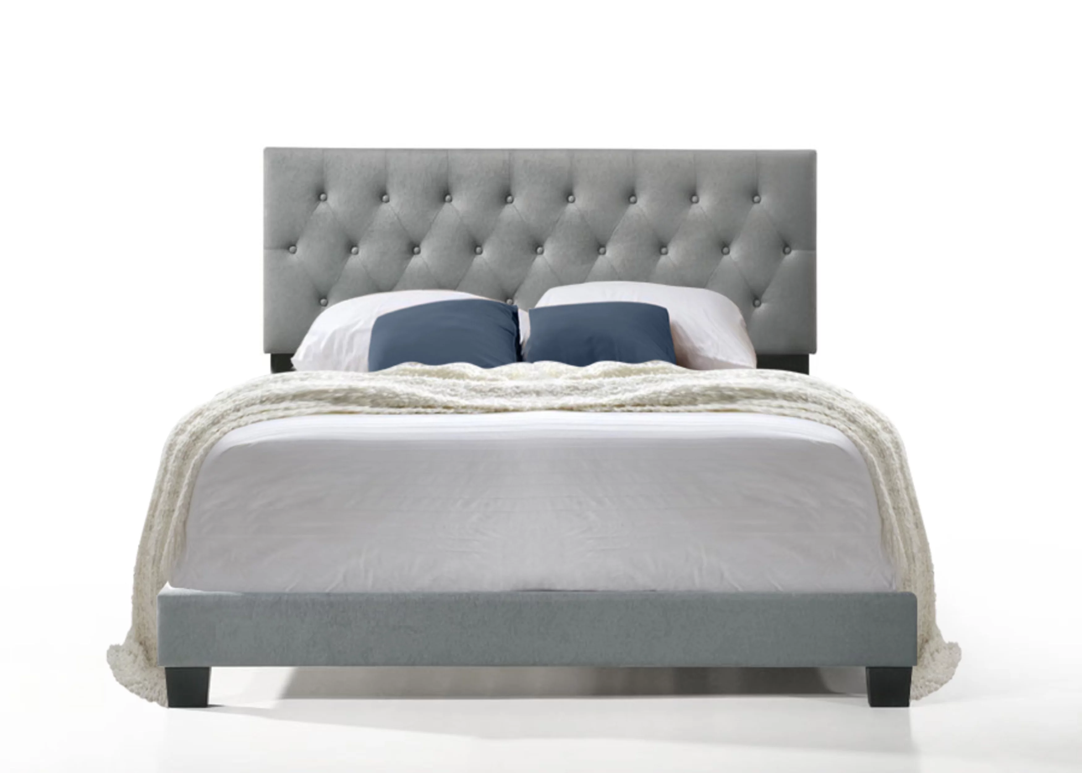 Royale Tufted Bed with USB Power Connection