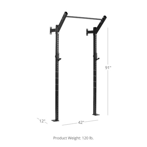Titan Fitness T-3 Series Space Saving Rack 91 in. Tall 12 in. Deep Wall Mount