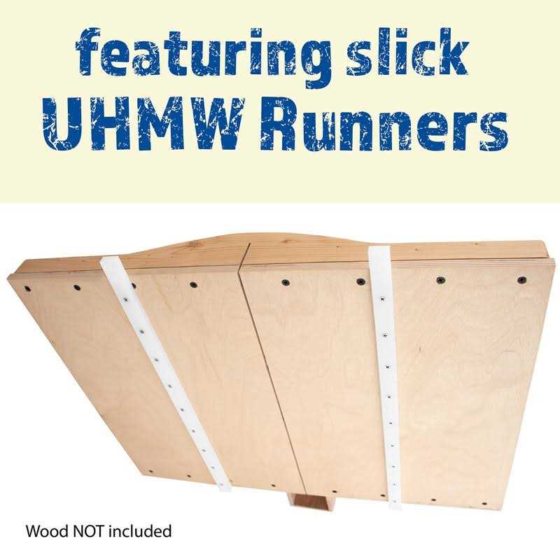 Fulton DIY Table Saw Crosscut Sled Kit with 2 UHMW Bars 2 Aluminum Tracks 1 Knob and 1 Bolt along with Full Color HOW TO BUILD YOUR OWN Crosscut Sled