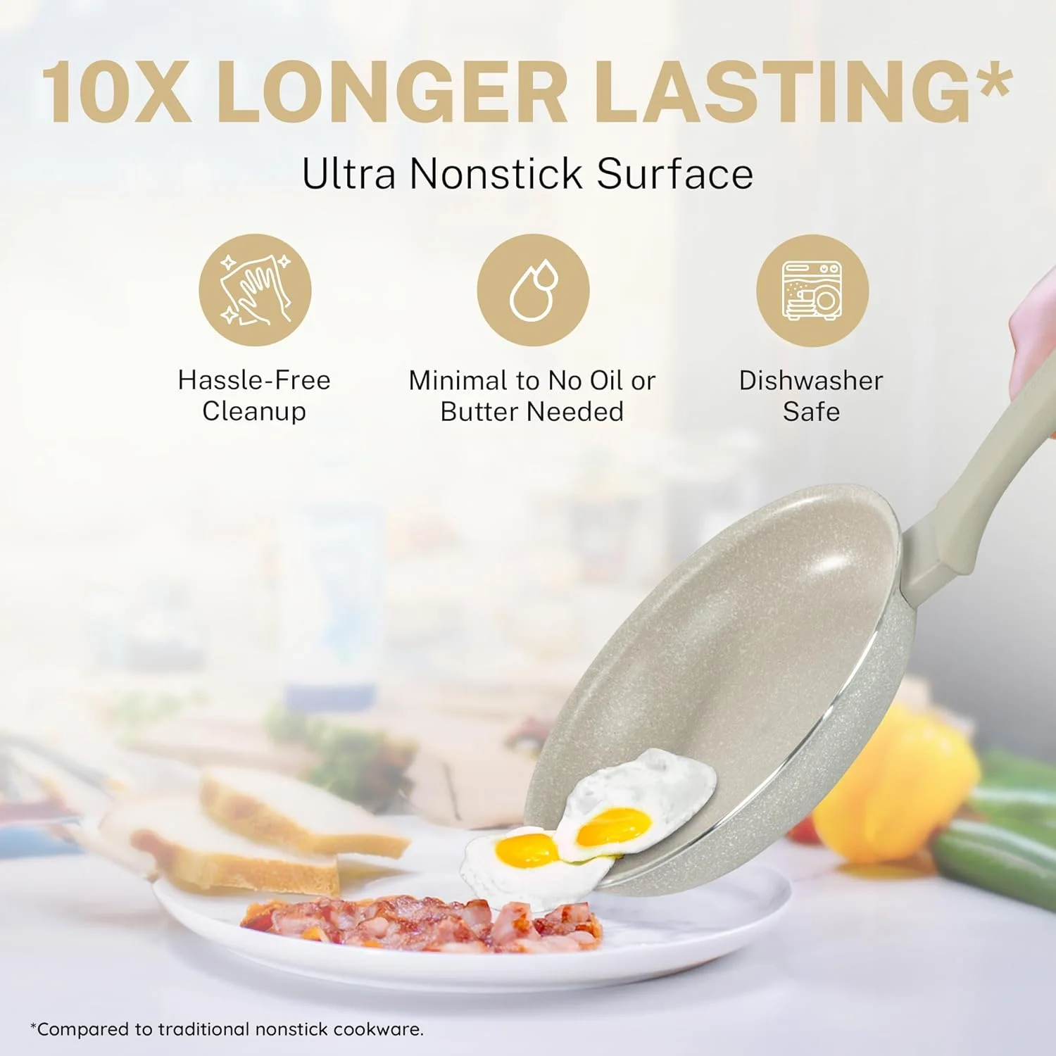 Granitestone Pots and Pans Set Desert 20 Pc Cookware Set Pots and Pans Set