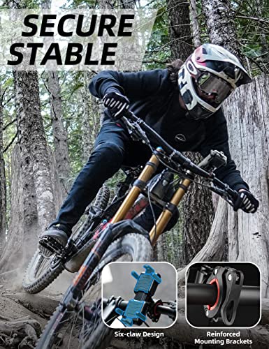 ROCKBROS Bike Phone Holder- Adjustable Motorcycle Phone Mount Handlebar Clip for Bicycle Scooter, Cell Phone Clamp for 4.1