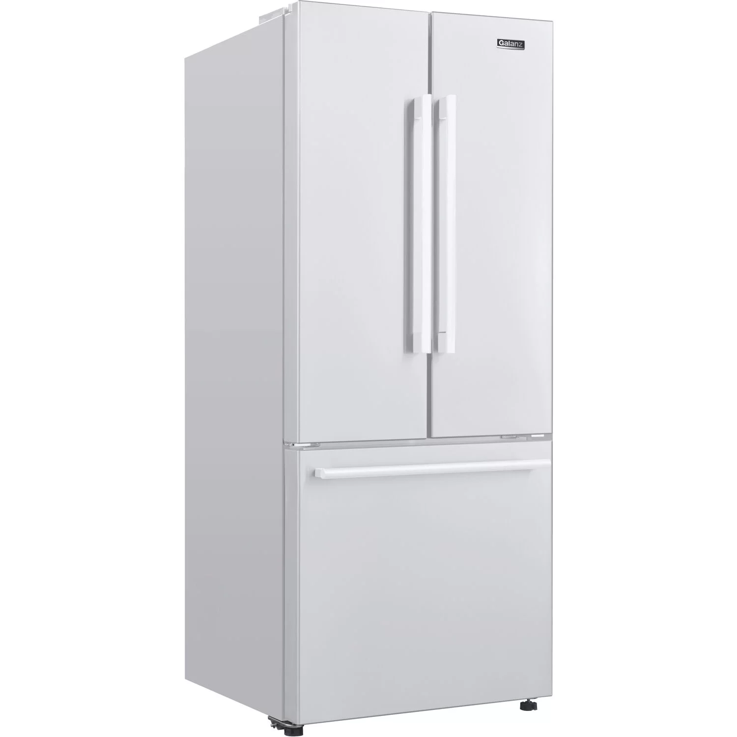 Galanz 16 cu. ft. 3-Door French Door Refrigerator, White, 28.35