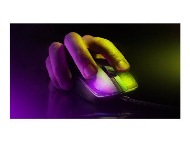 Roccat - Kone Pro Lightweight Performance PC Gaming Mouse with 19K dpi Optical Sensor, Aluminum Titan Wheel Pro u0026 RGB Lighti