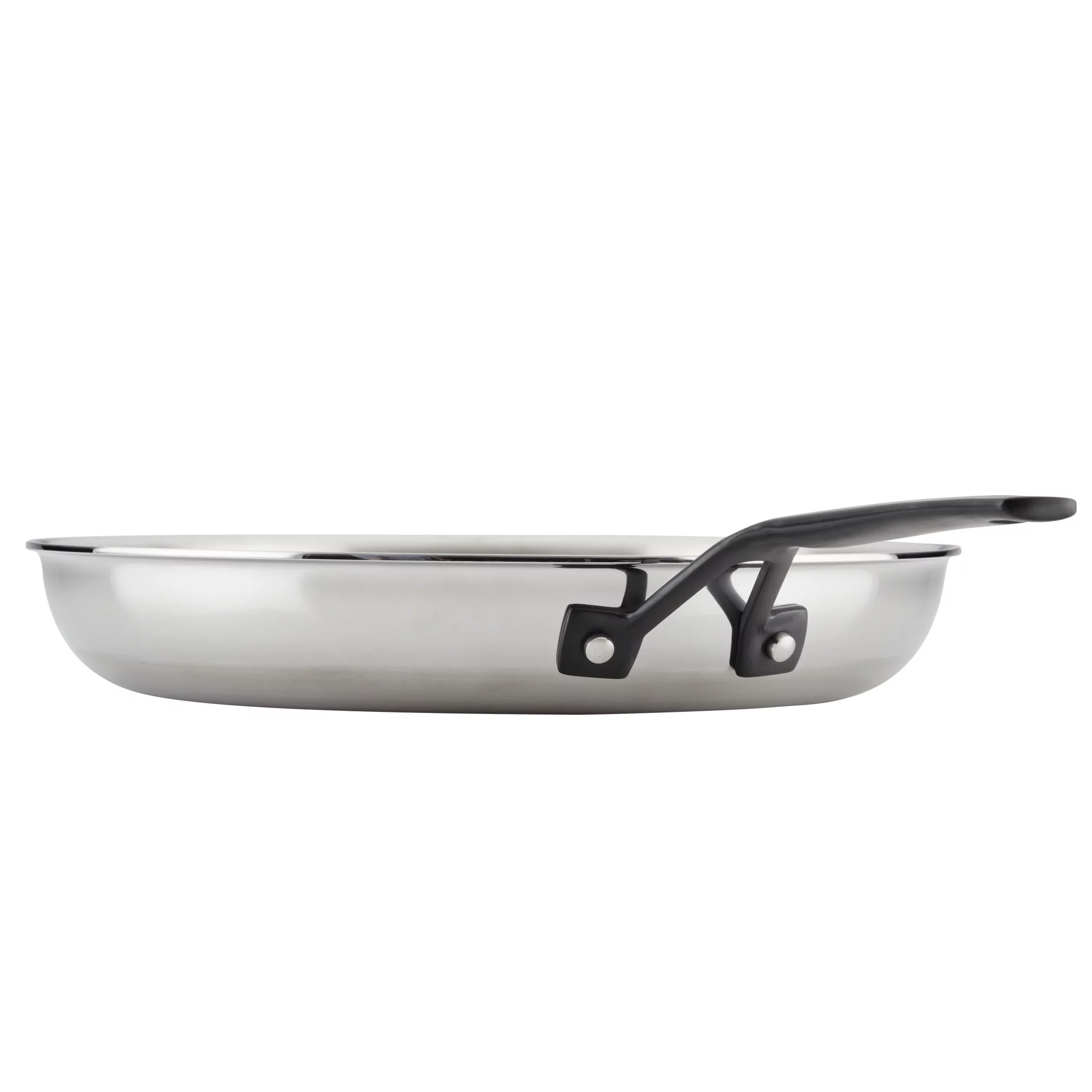 KitchenAid 5-Ply Clad Stainless Steel Induction Frying Pan, 12.25 inch, Polished Stainless Steel
