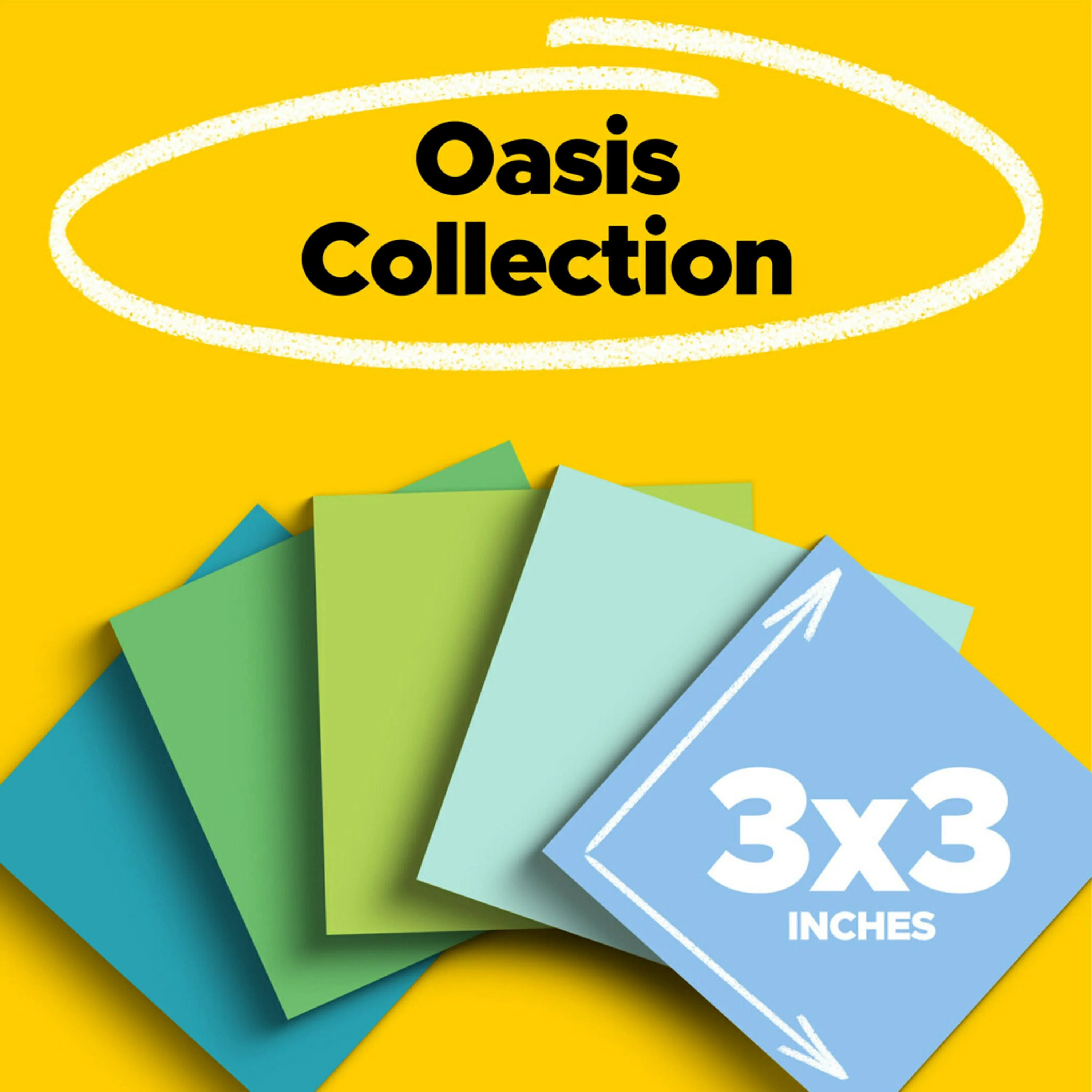 Post-it 100% Recycled Paper Super Sticky Notes, Oasis, 5 Pads