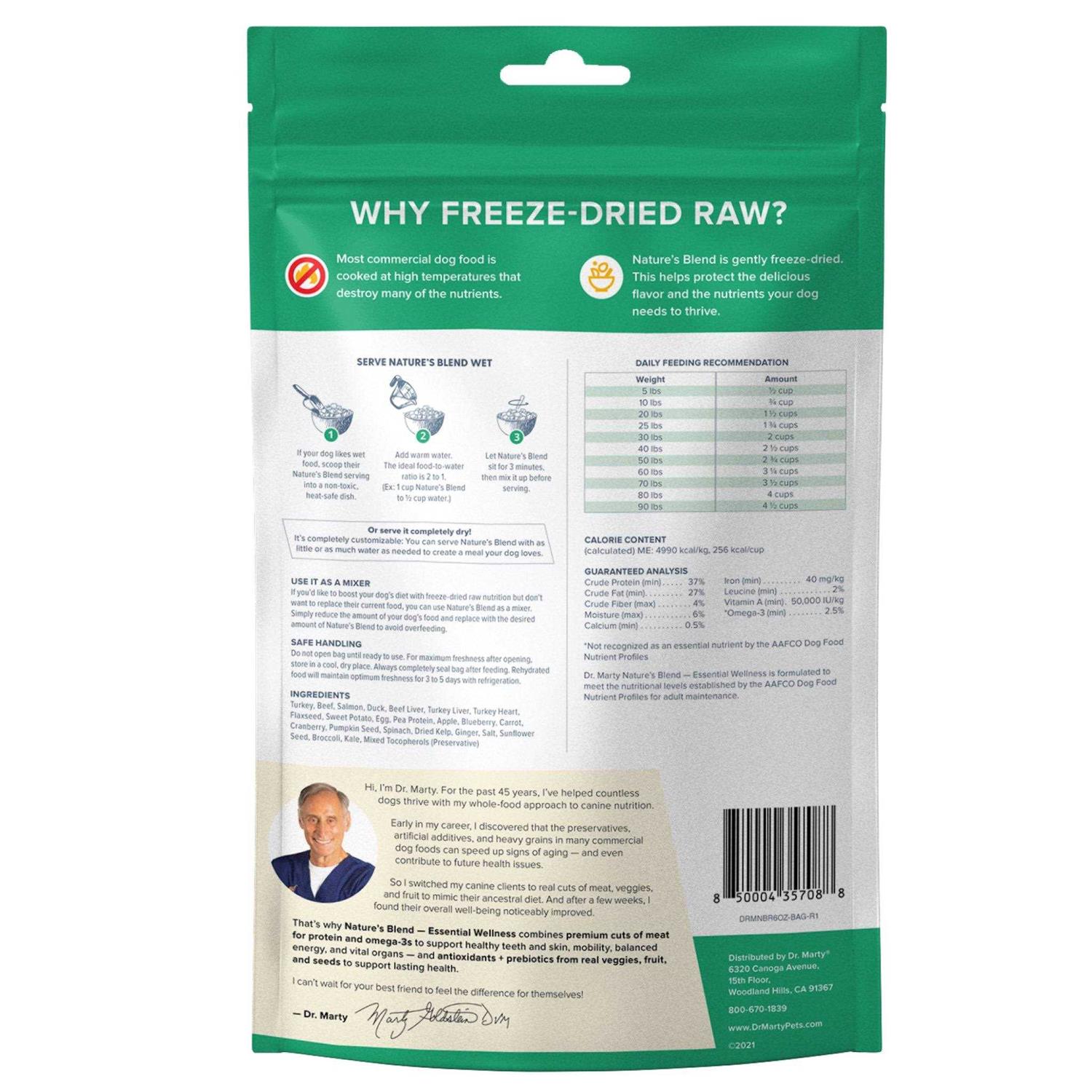 Dr. Marty Nature's Blend Freeze Dried Raw Dog Food - Pet Supplies online store